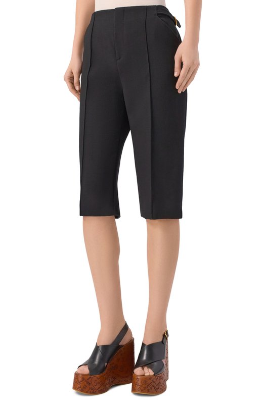 Шерстяные шорты Chloé CH26SPA15061 Чёрный  CH26SPA15061 Фото 3
