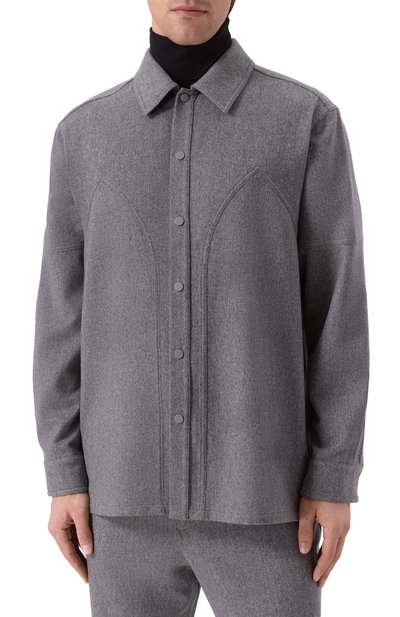Кашемировая рубашка MVST серого цвета по цене 228500 руб., арт. M25.1PM.B003, фото 3 Кашемировая рубашка MVST, арт. M25.1PM.B003, фото 3