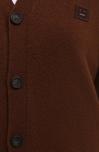 Шерстяной кардиган ACNE STUDIOS коричневого цвета по цене 28300 руб., арт. C60015/W, фото 5 Шерстяной кардиган ACNE STUDIOS, арт. C60015/W, фото 5