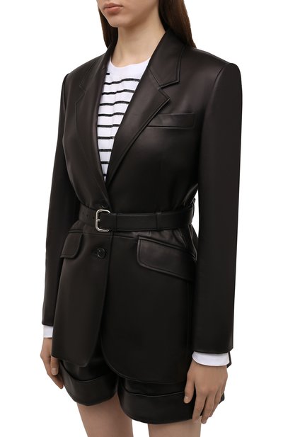 Кожаный жакет MIU MIU, арт. MPG457-038-F0002, фото 3