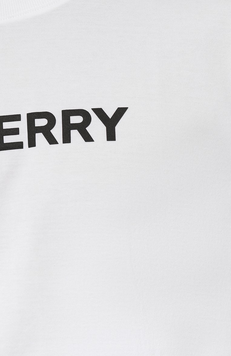 Мужская хлопковая футболка BURBERRY белого цвета, арт. 8055309 | Фото 5 (Рукава: Короткие; Материал внешний: Хлопок; Длина (для топов): Стандартные; Принт: С принтом; Стили: Кэжуэл; Кросс-КТ: Джерси; Мужское Кросс-КТ: Футболка-одежда)