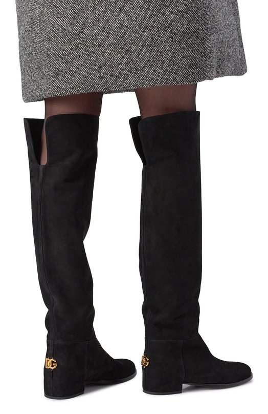 Замшевые сапоги Day Classic 20 Dolce & Gabbana CU1217/A1275 Чёрный  CU1217/A1275 Фото 2