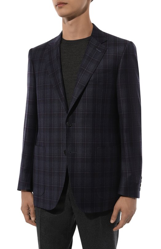 Шерстяной пиджак Canali 11288/BF00285 Синий  11288/BF00285 Фото 4
