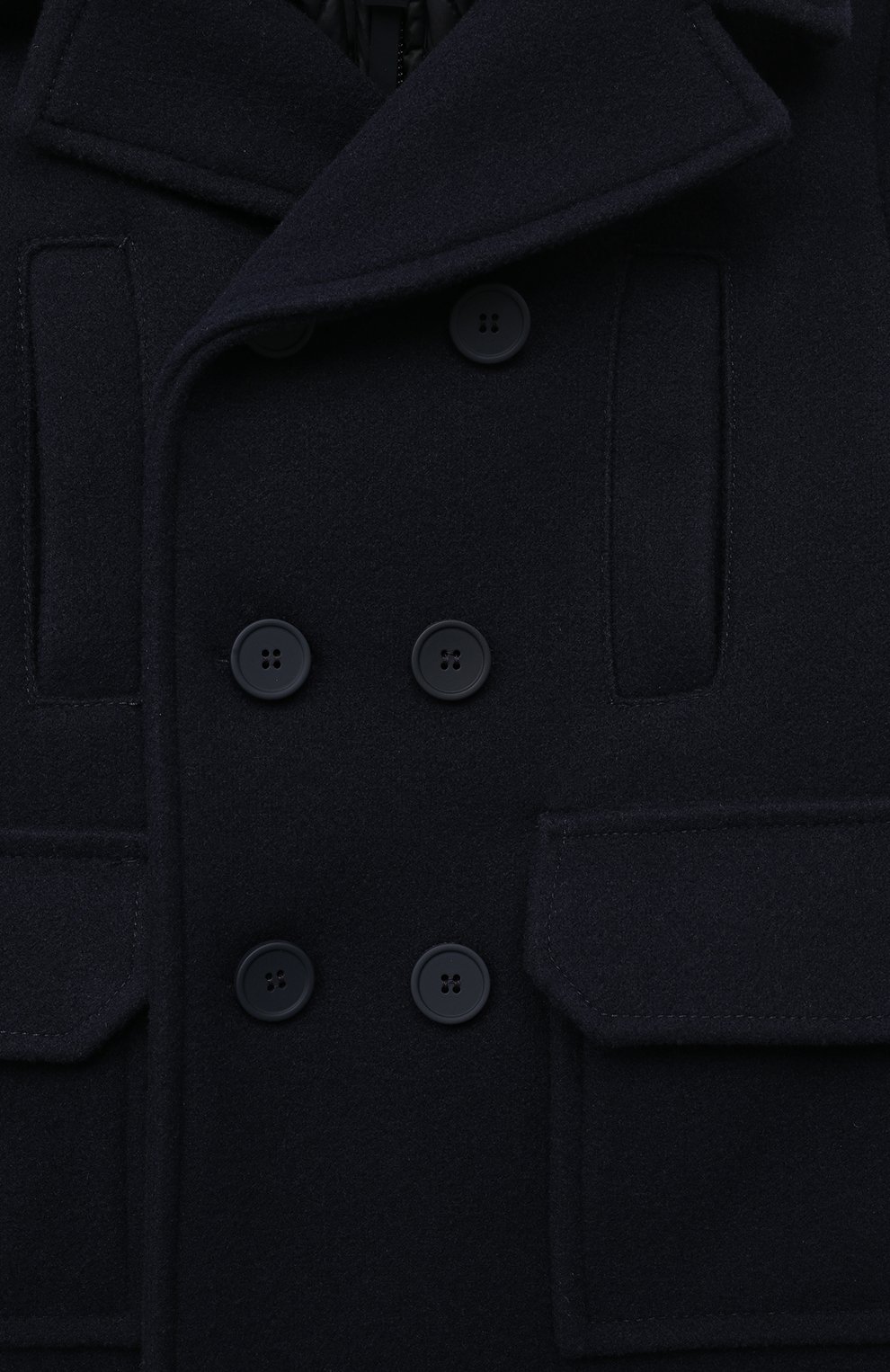 Пальто с жилетом IL GUFO темно-синего цвета по цене 49950 руб., арт. A23GP311M0138/2A-4A, фото 4 Пальто с жилетом IL GUFO, арт. A23GP311M0138/2A-4A, фото 4