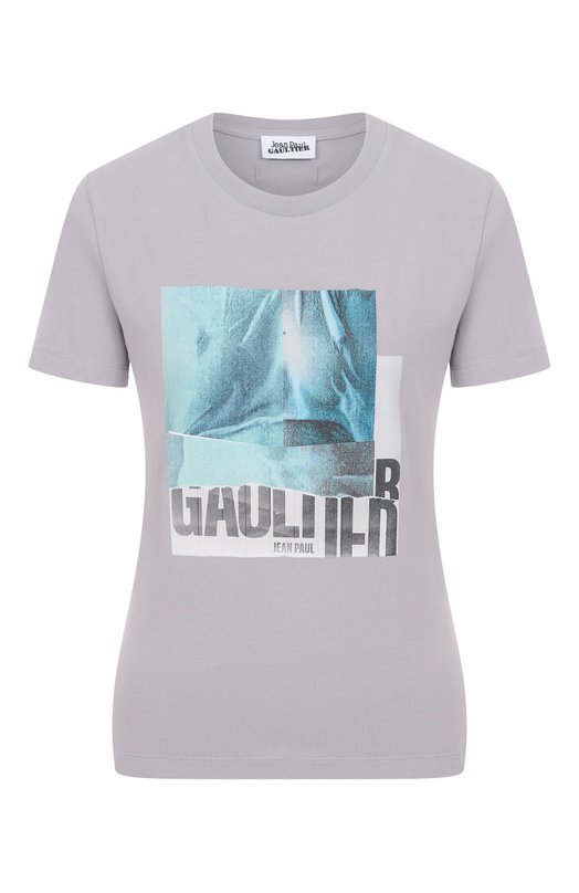 Хлопковая футболка Jean Paul Gaultier 25/03-W-T0294/J002 Серый 25/03-W-T0294/J002