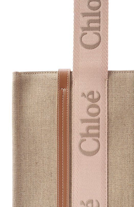 Сумка-тоут Woody medium Chloé CHC23AS383L17 Бежевый  CHC23AS383L17 Фото 3