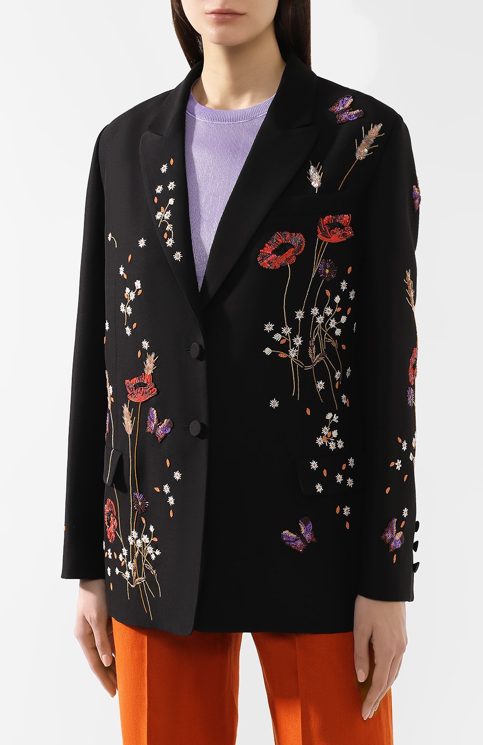 Жакет из смеси шерсти и шелка VALENTINO, арт. RB3CE1G74FM, фото 3
