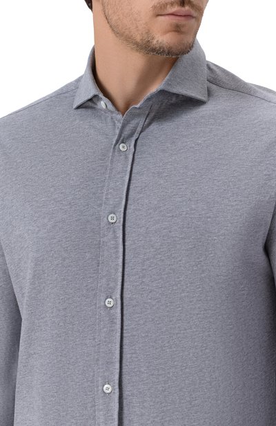 Хлопковая рубашка BRUNELLO CUCINELLI, арт. M0B136686, фото 5