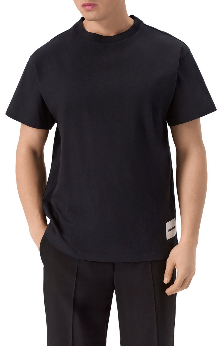Мужская комплект из трех футболок JIL SANDER разноцветного цвета, арт. J47GC0001/JTN254 | Фото 3 (Длина (для топов): Стандартные; Рукава: Короткие; Материал внешний: Хлопок; Стили: Минимализм; Принт: Без принта; Кросс-КТ: Джерси; Мужское Кросс-КТ: Футболка-одежда; Детали: Без декора; Автоматизация состава: Проставлено; Автоматизация ТО: Проставлено)