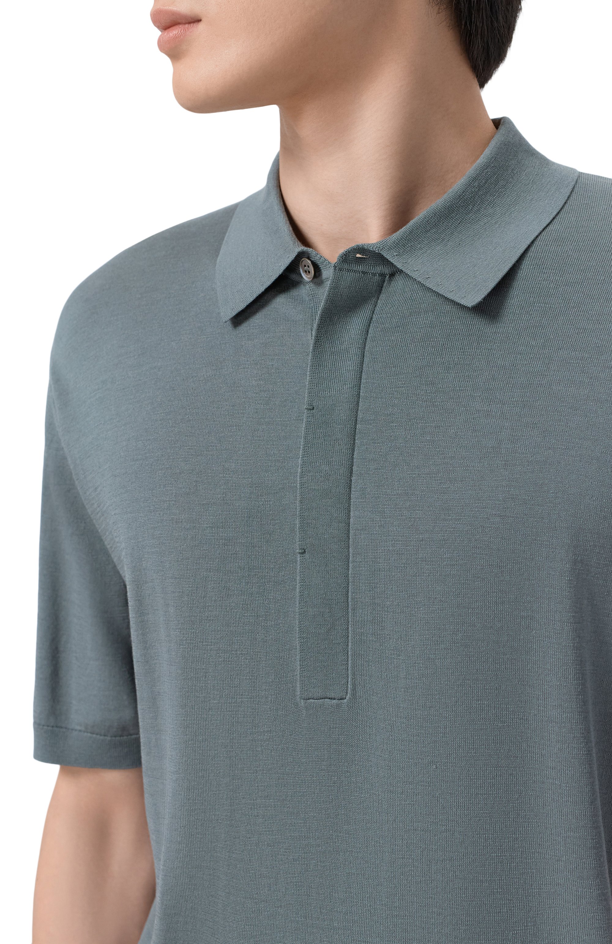 Поло из шелка и хлопка 12 STOREEZ, арт. 136284, фото 5