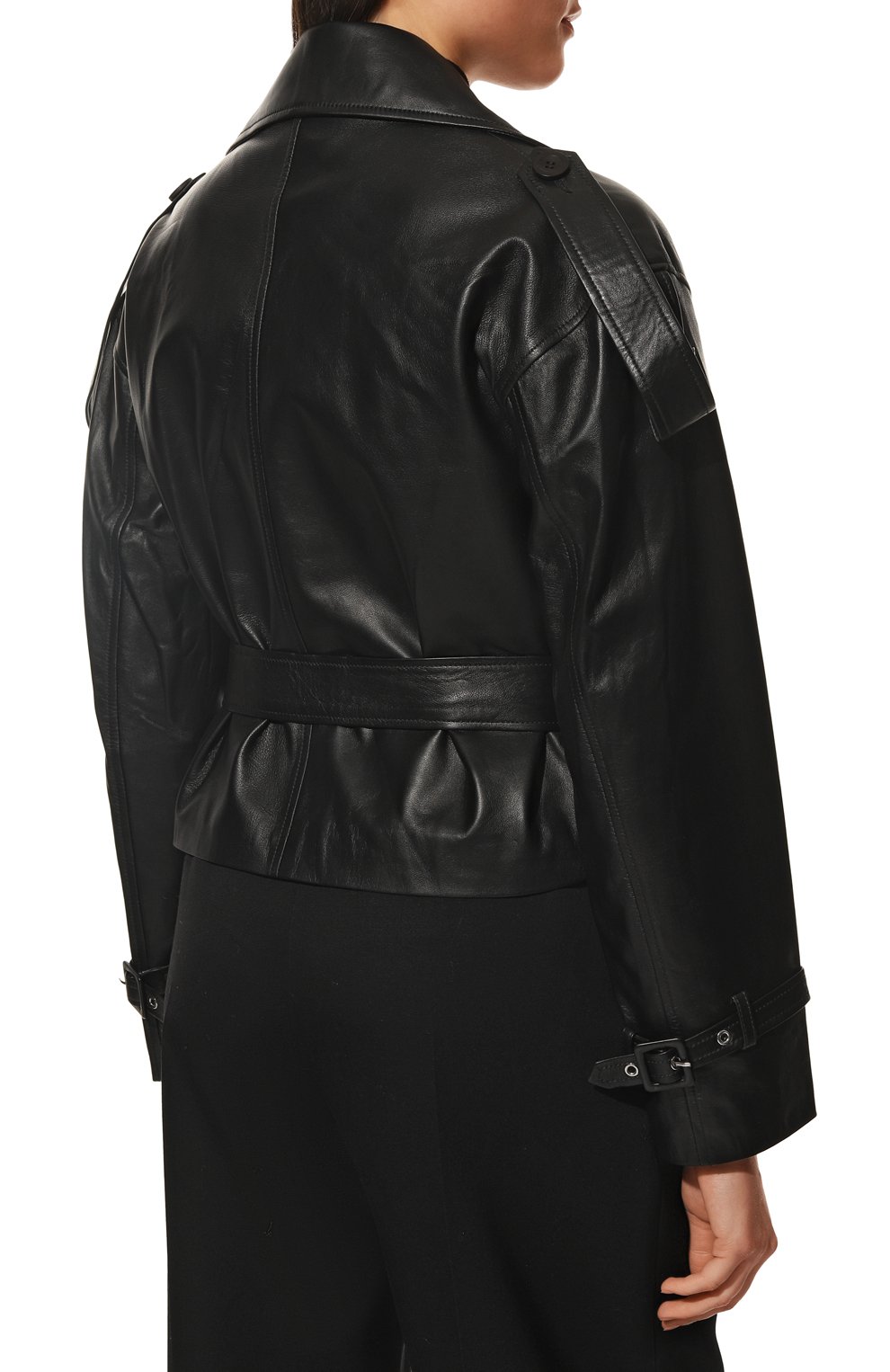 Кожаная куртка ADDICTED, арт. CROPPED TRENCH style 6.BLACK, фото 4