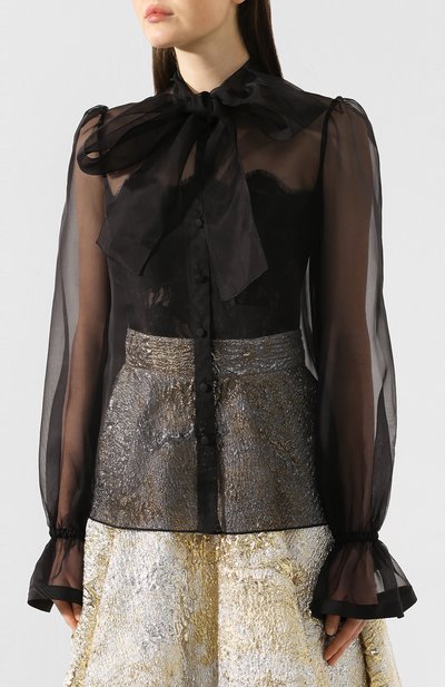 Шелковая блузка DOLCE & GABBANA, арт. F5M35T/FU1BU, фото 3