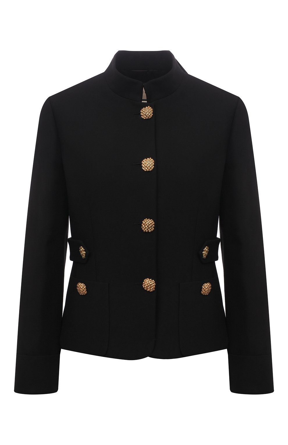 Жакет из шелка и шерсти GUCCI черного цвета по цене 199500 руб., арт. 663828/ZAD88, фото 1 Жакет из шелка и шерсти GUCCI, арт. 663828/ZAD88, фото 1