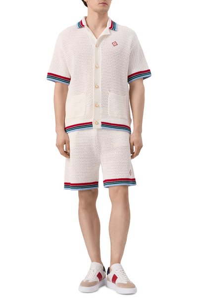 Хлопковая рубашка CASABLANCA белого цвета по цене 64850 руб., арт. MS25KW92001, фото 2 Хлопковая рубашка CASABLANCA, арт. MS25KW92001, фото 2