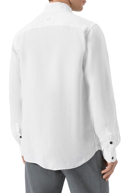 Льняная рубашка HANNES ROETHER белого цвета по цене 27300 руб., арт. MIL29SKE.608, фото 4 Льняная рубашка HANNES ROETHER, арт. MIL29SKE.608, фото 4