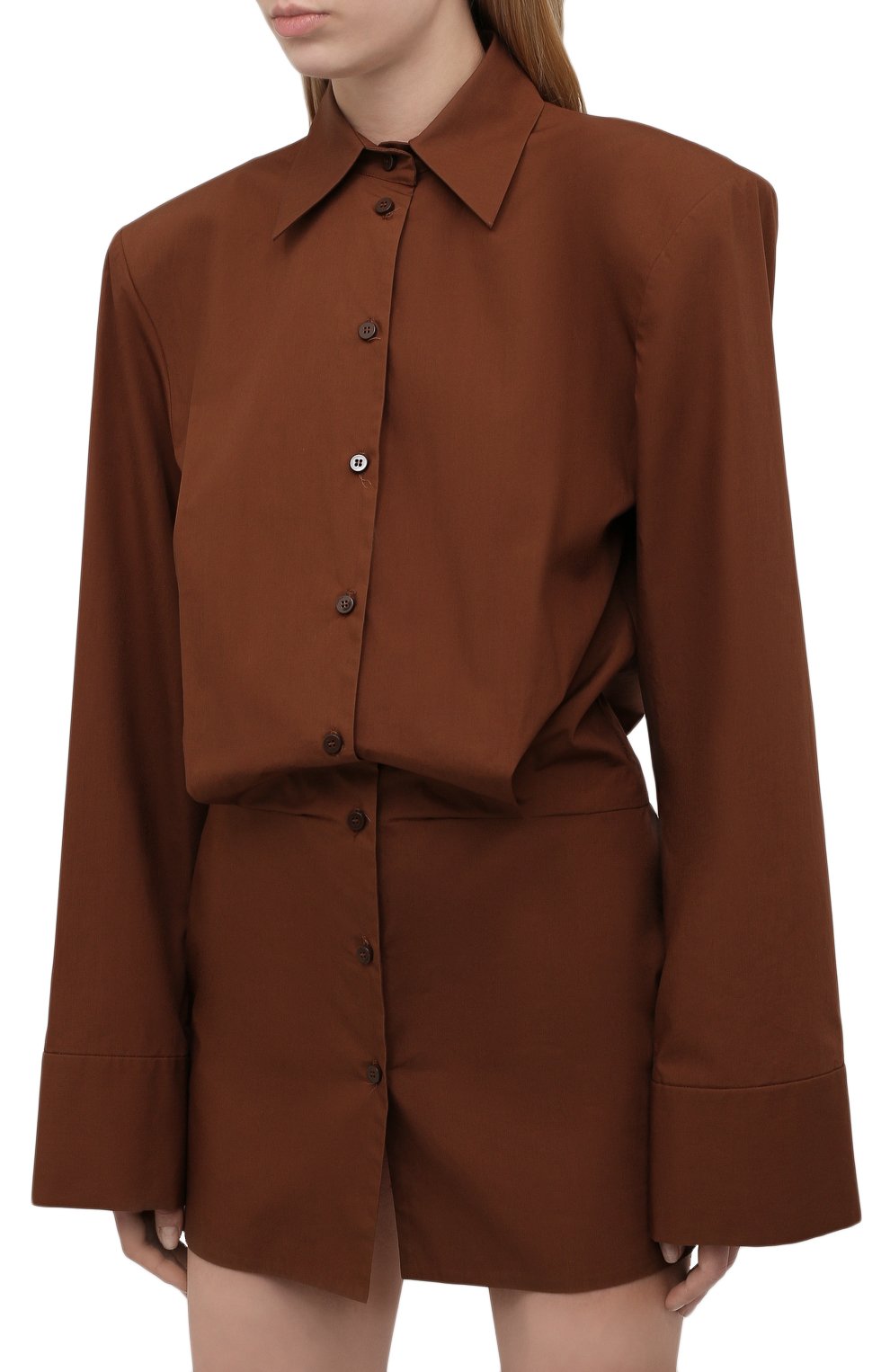 Хлопковое платье THE ATTICO, арт. 213WCA54/C017, фото 3