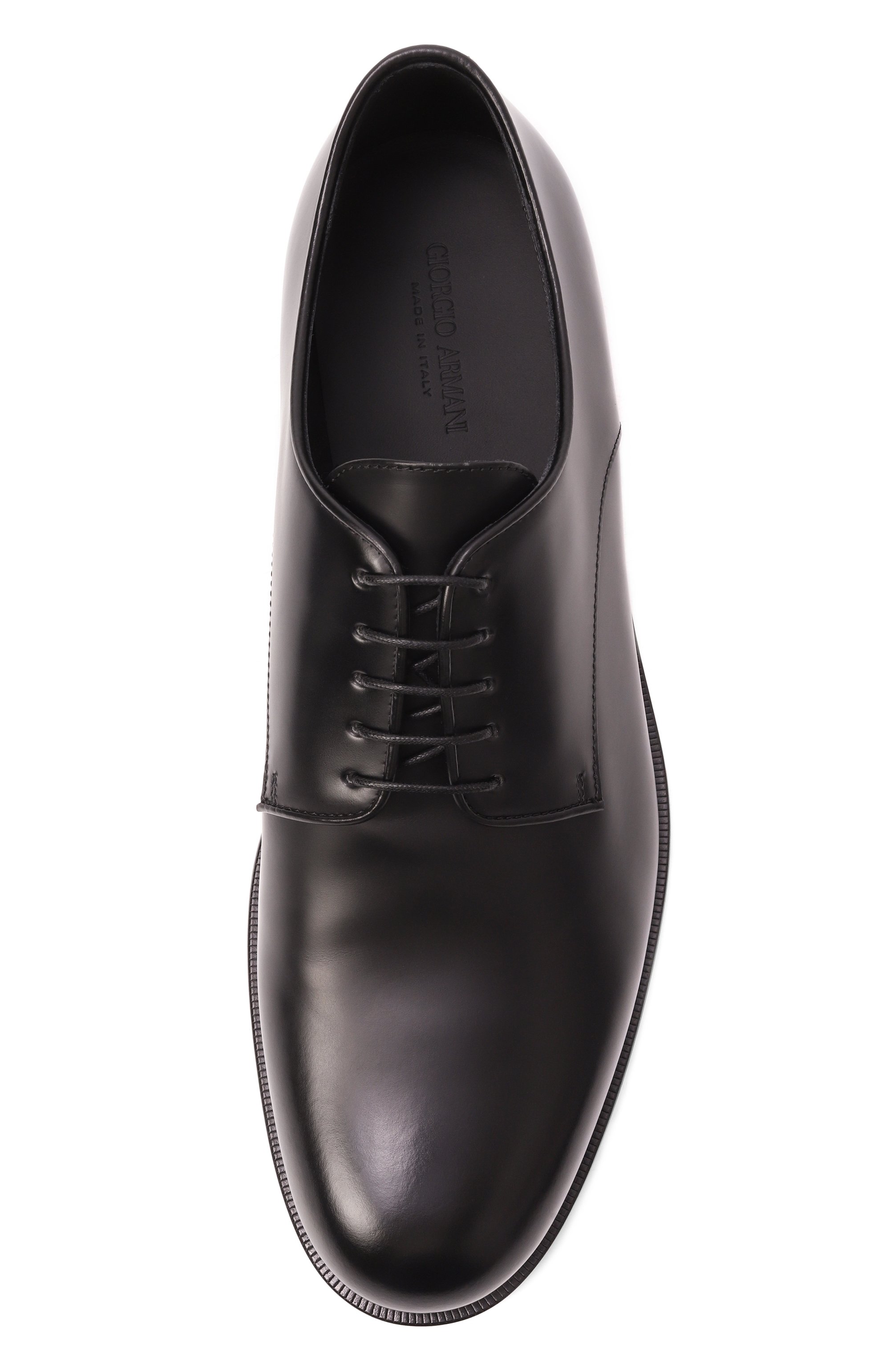 Кожаные дерби GIORGIO ARMANI черного цвета по цене 115500 руб., арт. X2C715/XF294, фото 6 Кожаные дерби GIORGIO ARMANI, арт. X2C715/XF294, фото 6