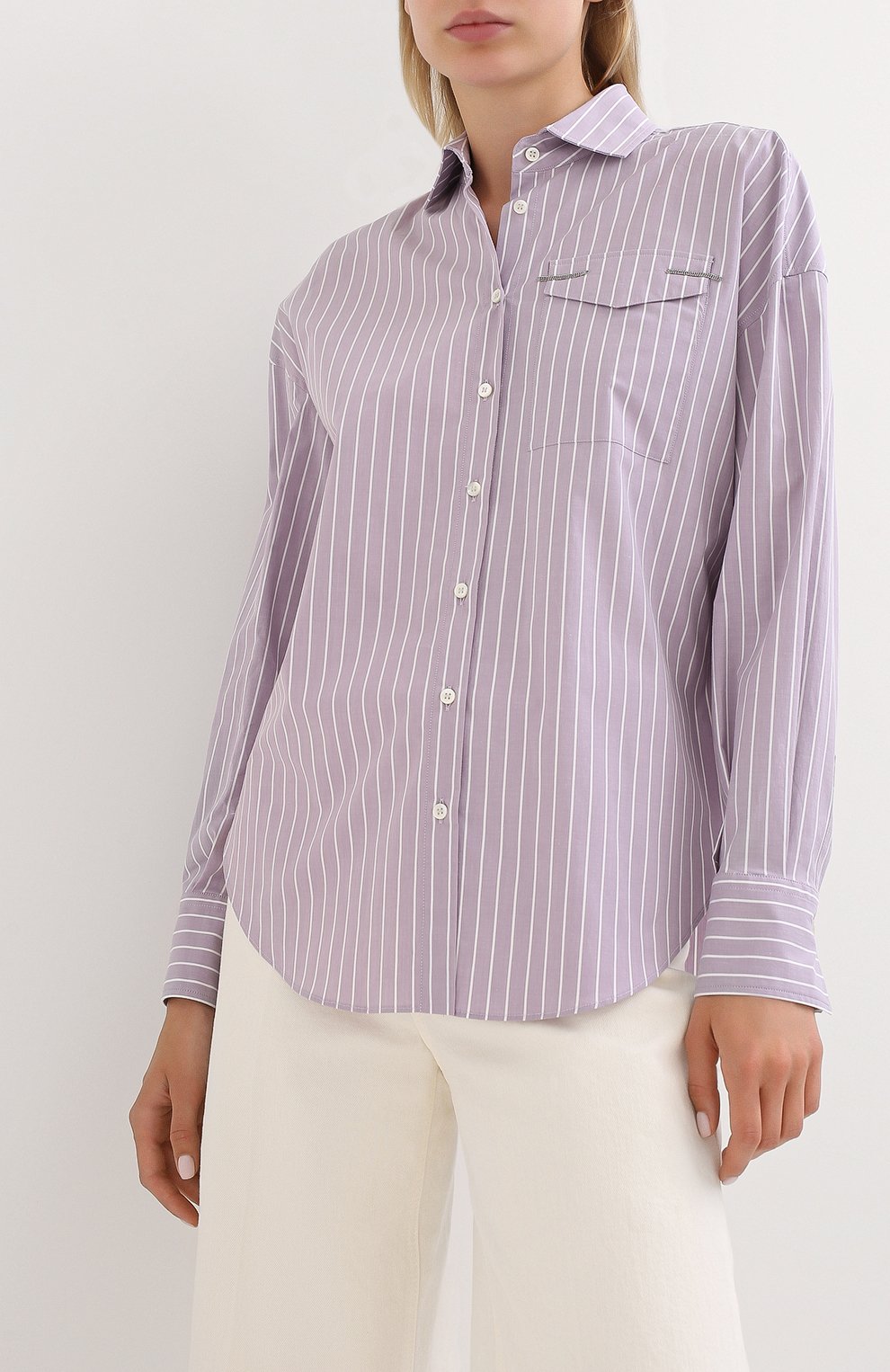 Хлопковая рубашка BRUNELLO CUCINELLI, арт. MP733MF116, фото 3