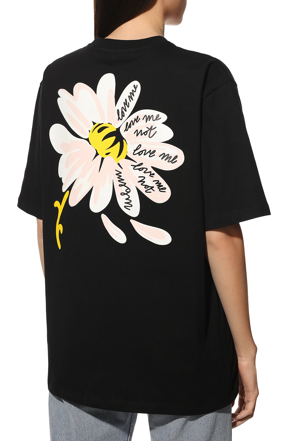 Хлопковая футболка MSGM черного цвета по цене 17250 руб., арт. 3242MDM261 227298, фото 4 Хлопковая футболка MSGM, арт. 3242MDM261 227298, фото 4