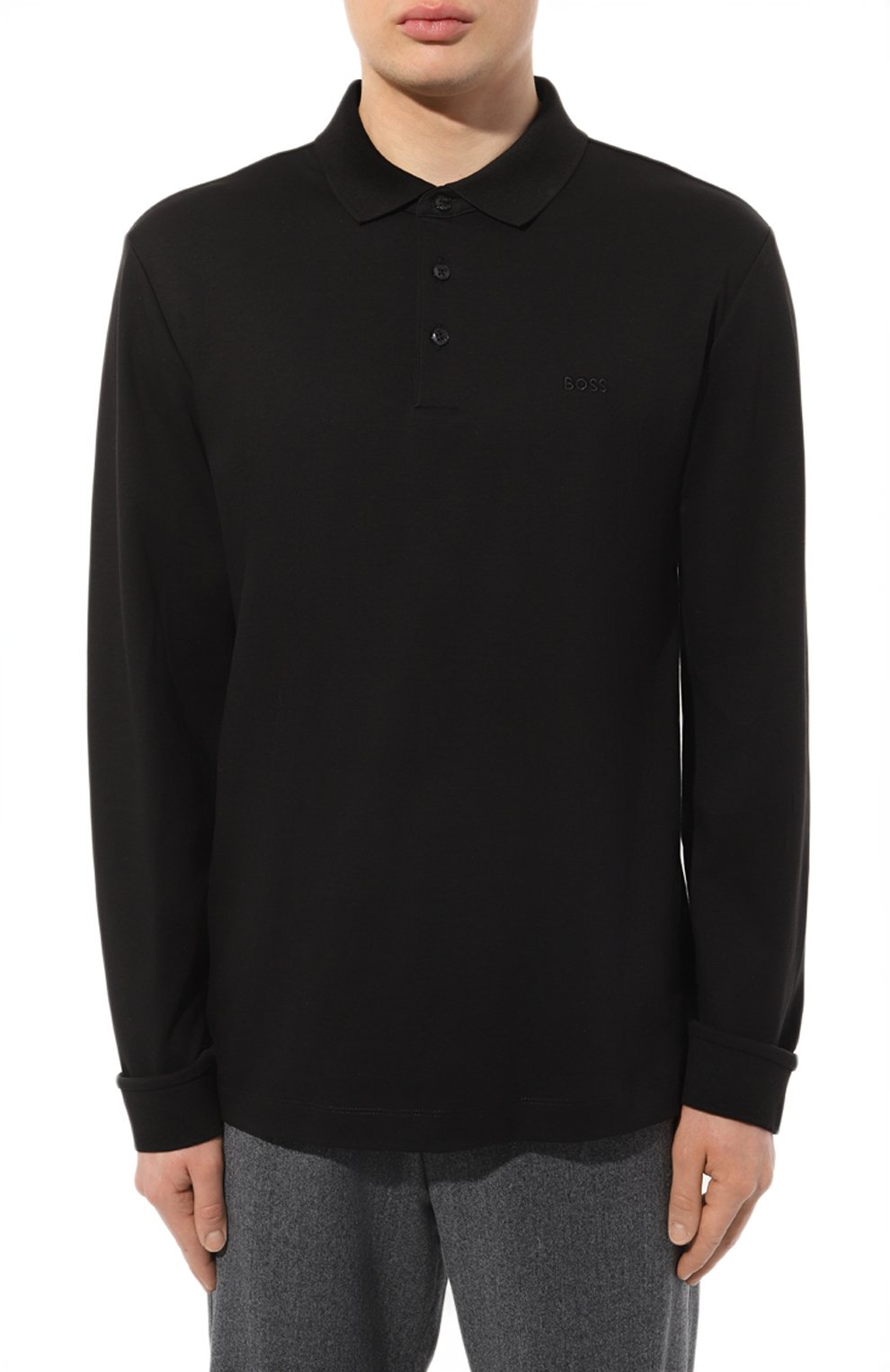 Хлопковое поло BOSS, арт. 50468392, фото 3