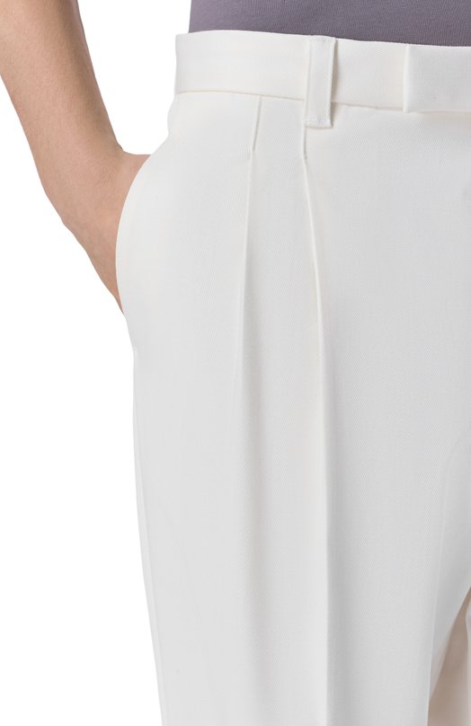 Хлопковые брюки BOSS 50561918 Белый  50561918 Фото 5