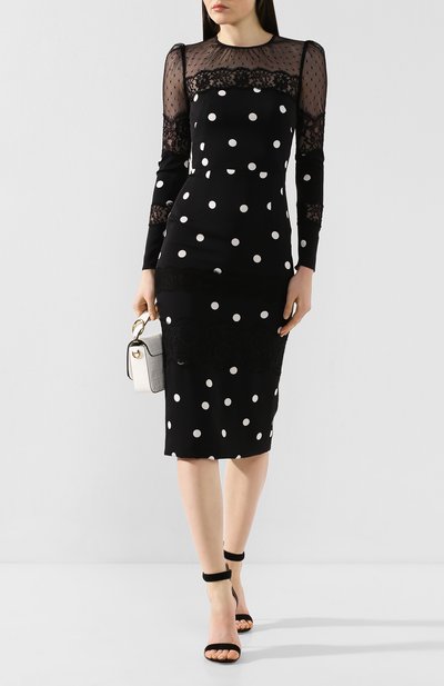 Платье-миди DOLCE & GABBANA черно-белого цвета по цене 246000 руб., арт. F6H6JT/FSAY0, фото 2 Платье-миди DOLCE & GABBANA, арт. F6H6JT/FSAY0, фото 2