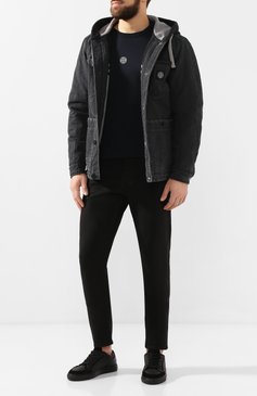 Мужские кожаные кеды HARRYS OF LONDON черного цвета, арт. VIM SUEDE/S0FT MILLED/TECH | Фото 2 (Подошва: Плоская; Статус проверки: Проверена категория; Материал внутренний: Натуральная кожа; Материал утеплителя: Без утеплителя; Стили: Классический; Драгоценные камни: Проставлено; Материал сплава: Проставлено; Материал внешний: Натуральная кожа; Кросс-КТ: Низкие)