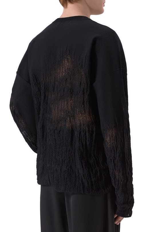 Хлопковый джемпер Isabel Benenato UK210S26 Чёрный  UK210S26 Фото 4