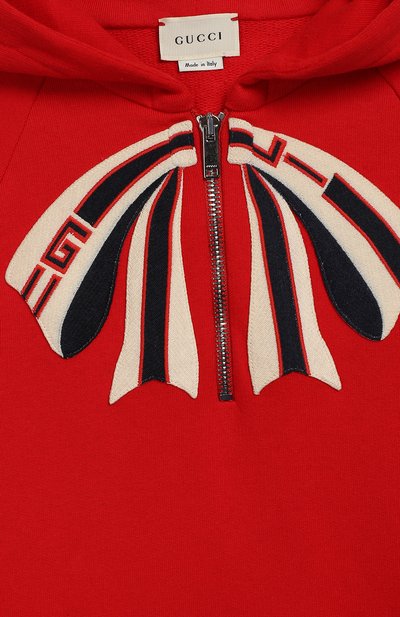 Хлопковое платье с капюшоном GUCCI, арт. 525405/X9W09, фото 3