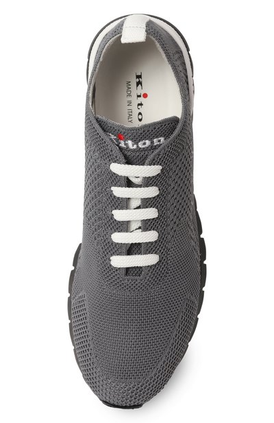 Текстильные кроссовки KITON серого цвета по цене 84550 руб., арт. USSFITN0080908_005, фото 5 Текстильные кроссовки KITON, арт. USSFITN0080908_005, фото 5
