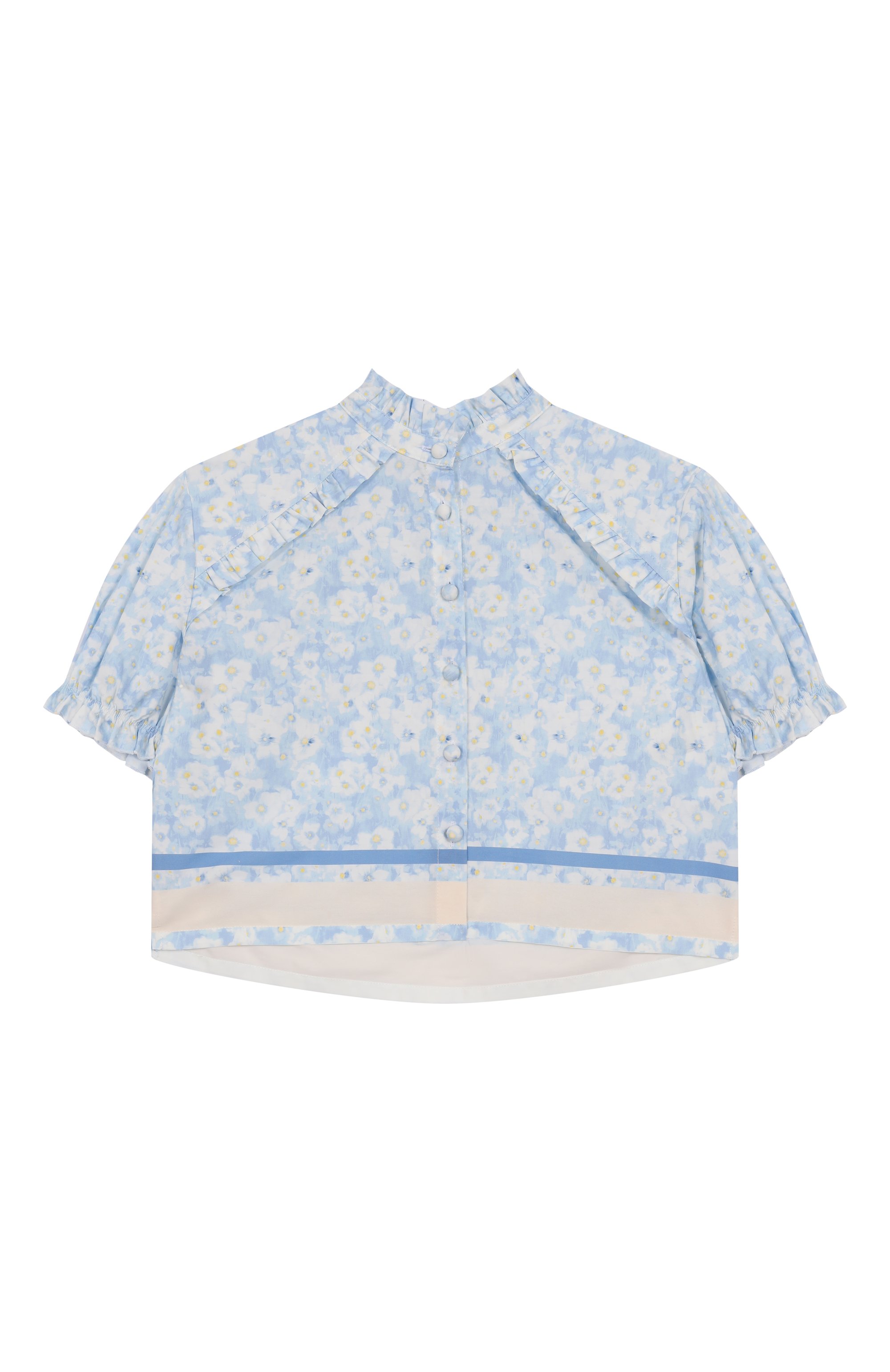 Хлопковая блузка PHILOSOPHY DI LORENZO SERAFINI KIDS, арт. I1E304/5617/4-10, фото 1