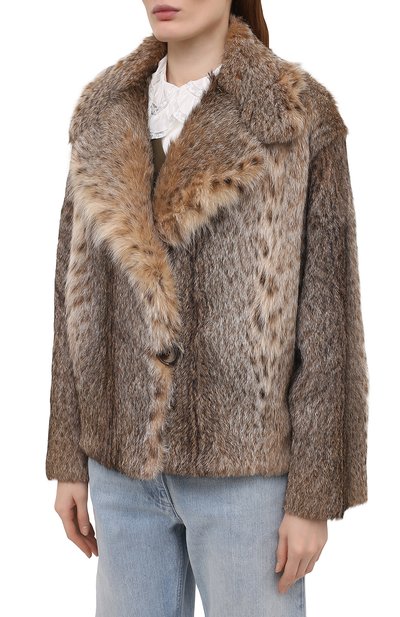 Шуба из меха рысевидной кошки COLOR TEMPERATURE, арт. К-9/221, фото 3