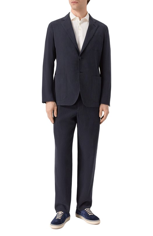 Льняные брюки Giorgio Armani GM001625/TE10954 Синий  GM001625/TE10954 Фото 2