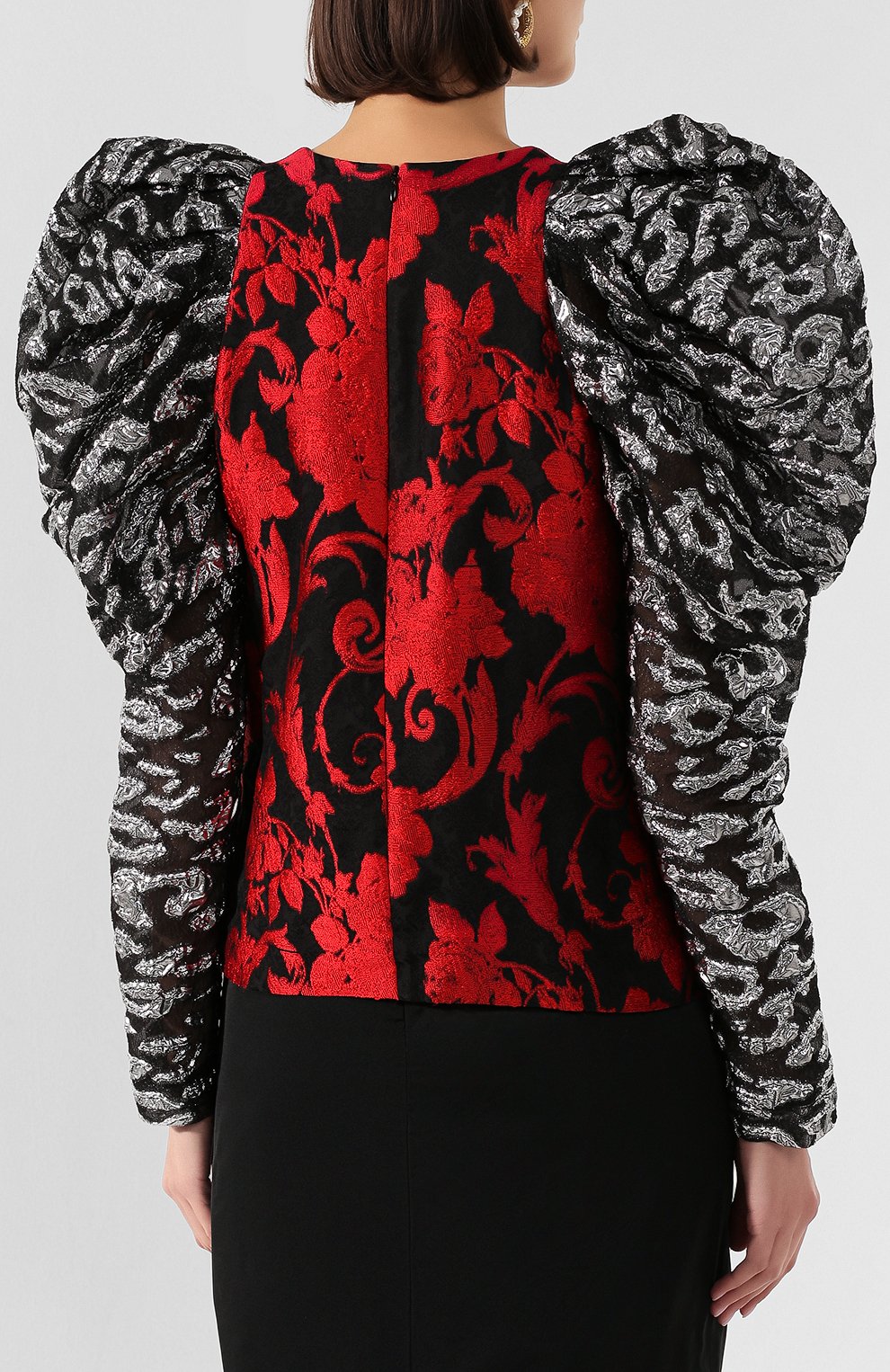 Топ из смеси вискозы и шелка DRIES VAN NOTEN красного цвета по цене 120500 руб., арт. 201-30765-9364, фото 4 Топ из смеси вискозы и шелка DRIES VAN NOTEN, арт. 201-30765-9364, фото 4