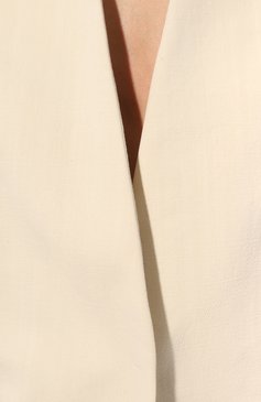 Женский хлопковый жакет CLOSED кремвого цвета, арт. C97167-525-22 | Фото 5 (Рукава: Длинные; Длина (для топов): Удлиненные; Материал сплава: Проставлено; Материал внешний: Хлопок; Стили: Классический; 1-2-бортные: Однобортные; Драгоценные камни: Проставлено; Женское Кросс-КТ: Жакет-одежда)
