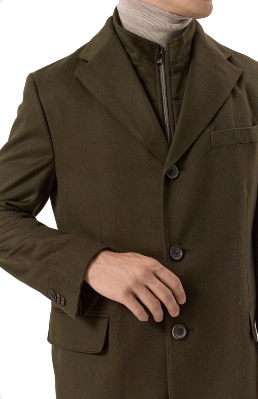 Шерстяное пальто Corneliani 941508-9412321 Хаки  941508-9412321 Фото 6