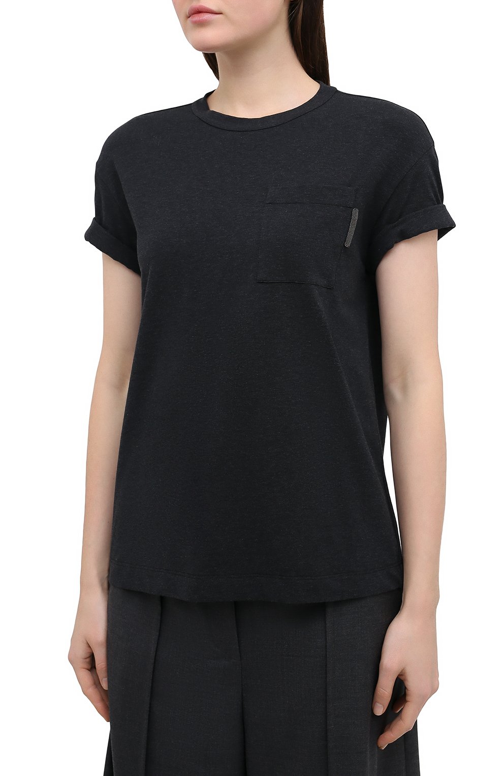 Хлопковая футболка BRUNELLO CUCINELLI, арт. M0T18BB300, фото 3