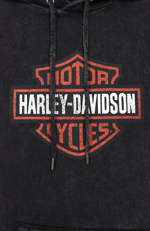 Хлопковое худи Harley-Davidson 96021-23VM Серый  96021-23VM Фото 6