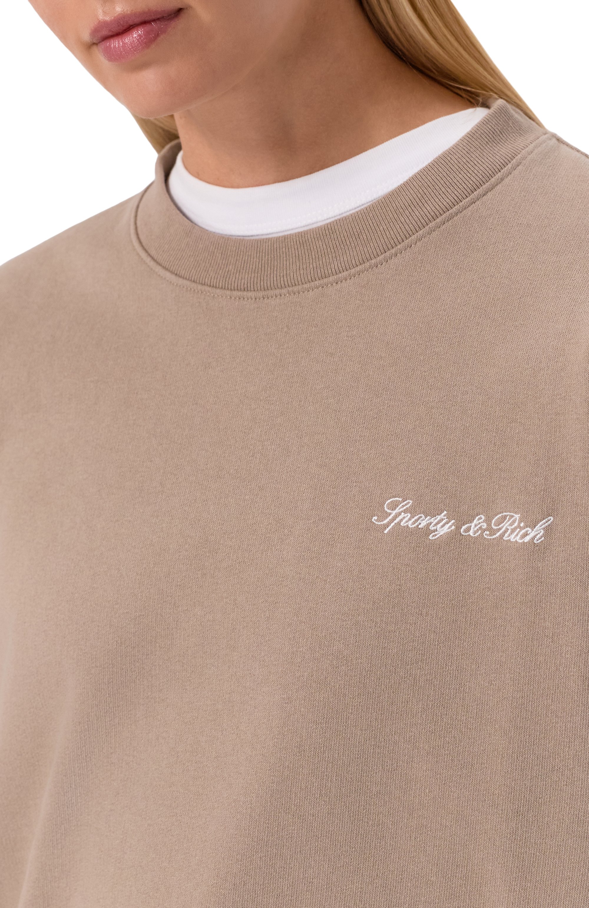 Хлопковый свитшот SPORTY AND RICH, арт. ST07168326BR08, фото 5