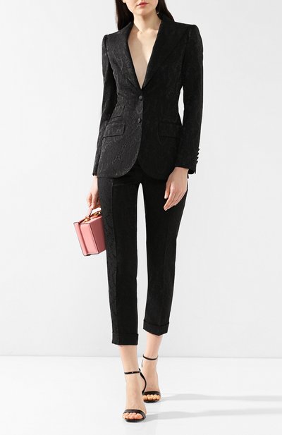 Жаккардовый жакет DOLCE & GABBANA черного цвета по цене 275000 руб., арт. F296TT/FJRDK, фото 2 Жаккардовый жакет DOLCE & GABBANA, арт. F296TT/FJRDK, фото 2