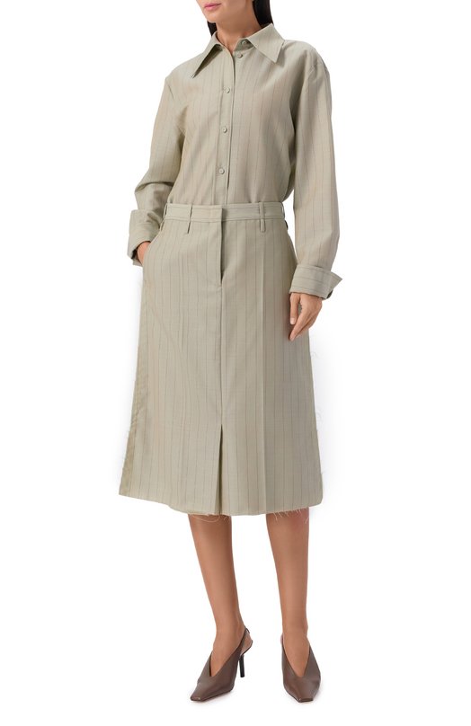 Шерстяная рубашка Jil Sander J02DL0255/J40275 Зелёный  J02DL0255/J40275 Фото 2