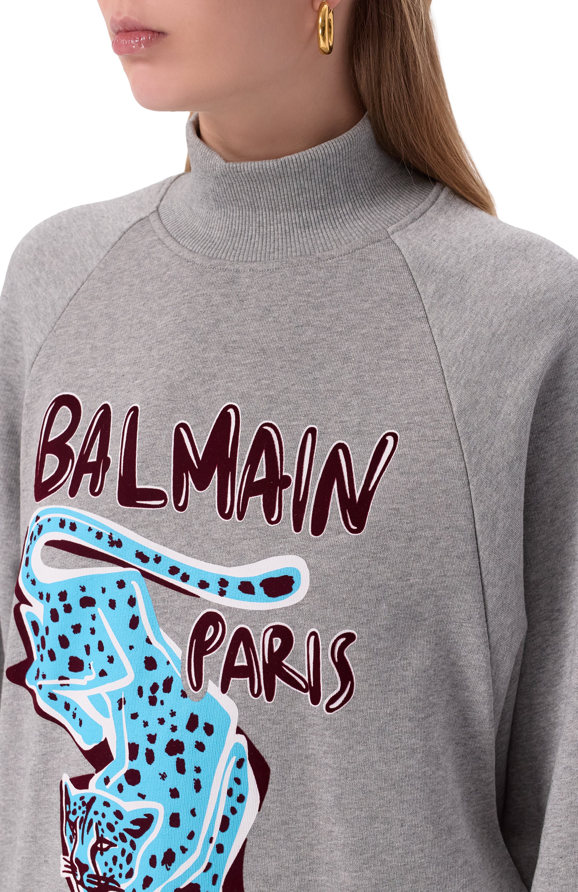 Хлопковый свитшот BALMAIN, арт. FF0JQ050/GF20, фото 5