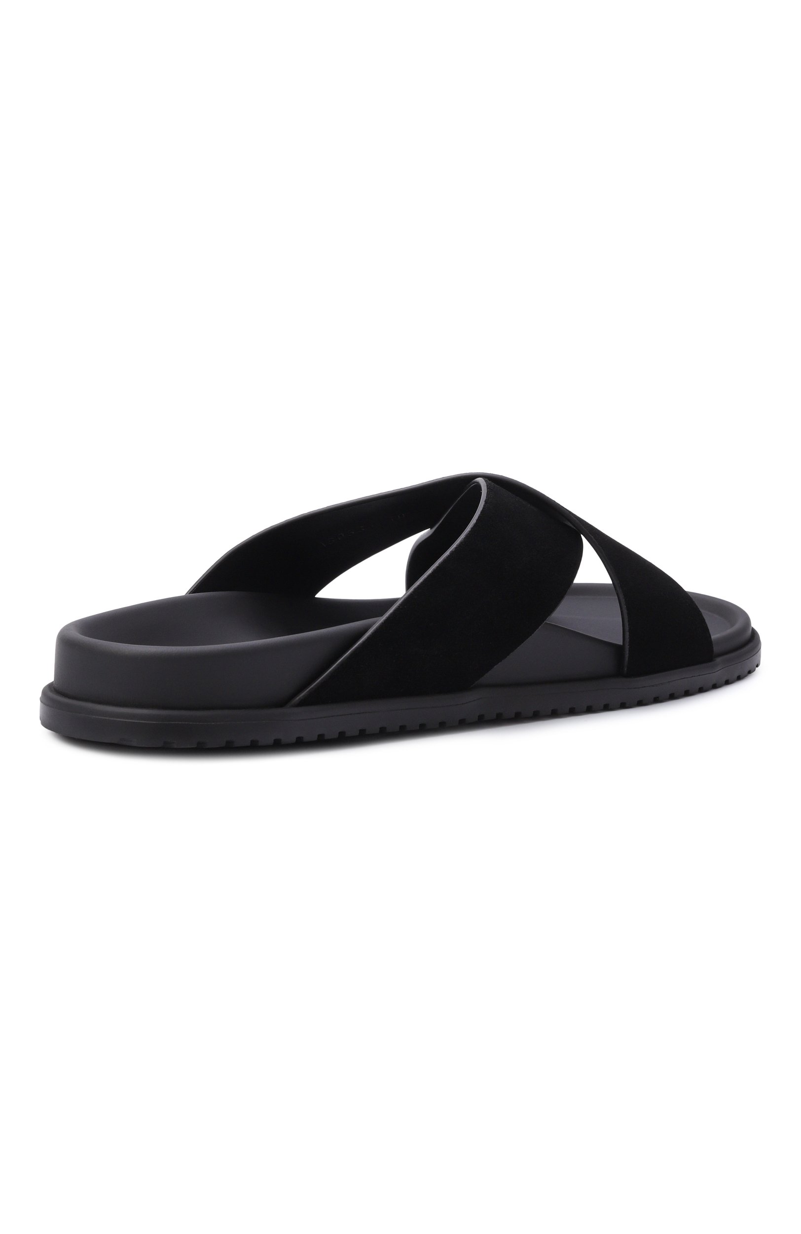Замшевые шлепанцы dg casual DOLCE & GABBANA черного цвета по цене 78600 руб., арт. A80534/A9R00, фото 4 Замшевые шлепанцы dg casual DOLCE & GABBANA, арт. A80534/A9R00, фото 4