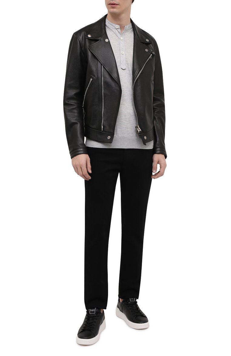 Футболка-хенли из вискозы GIORGIO ARMANI, арт. 3KSF50/SJYBZ, фото 1
