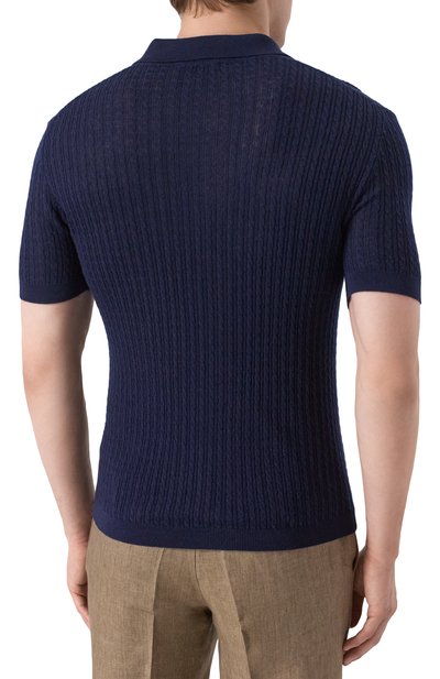 Поло из шерсти и шелка KITON, арт. UMM059805, фото 4