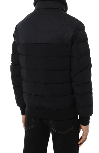 Пуховый бомбер с воротником из кролика HETREGO, арт. 8N512R/B0RIS, фото 4