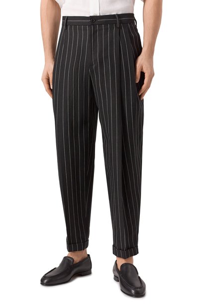 Брюки изо льна и шерсти DOLCE & GABBANA, арт. GP10DT/FR3F0, фото 3