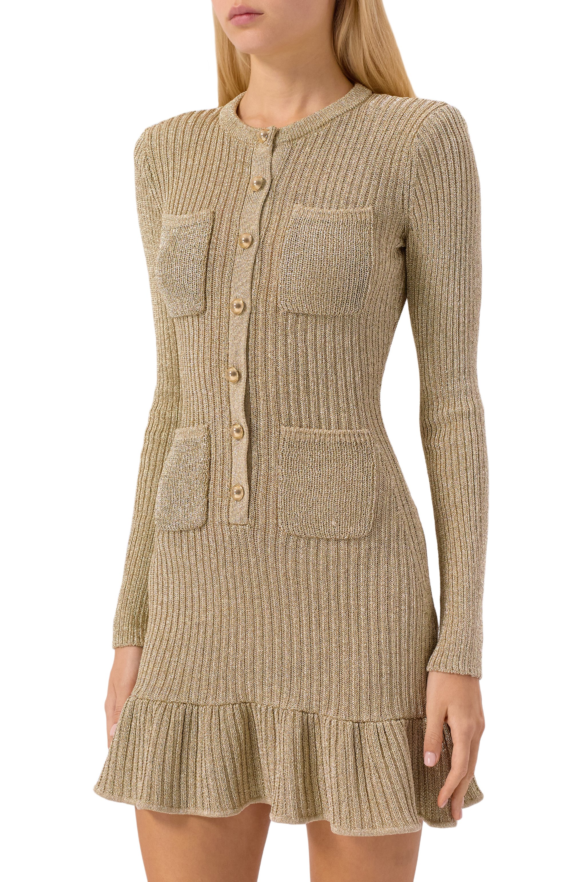 Платье из вискозы SELF-PORTRAIT, арт. AW25136SAGD, фото 3