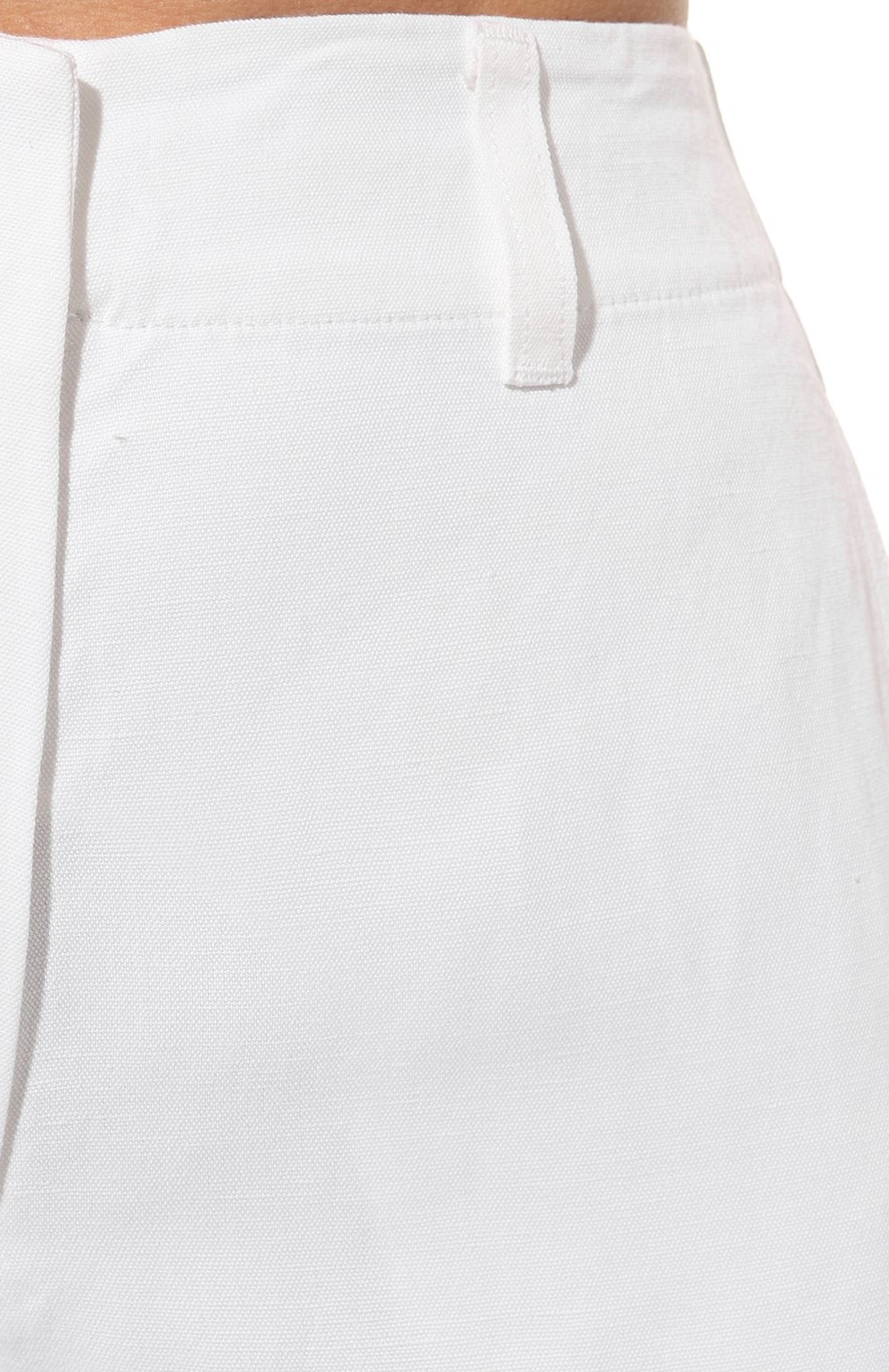 Брюки из вискозы и льна EMPORIO ARMANI белого цвета по цене 46550 руб., арт. 3R2P81/2NM8Z, фото 5 Брюки из вискозы и льна EMPORIO ARMANI, арт. 3R2P81/2NM8Z, фото 5