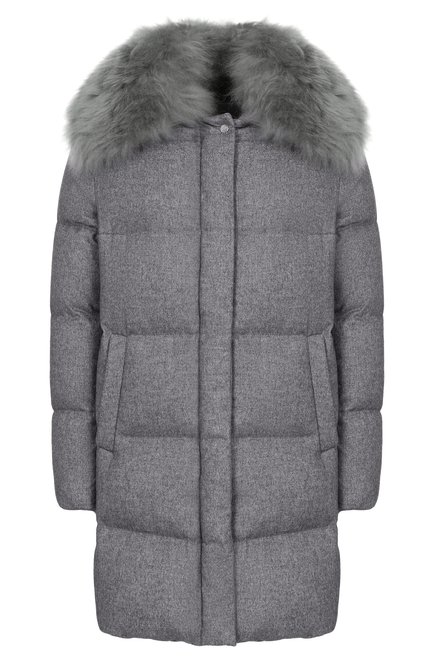 Женский пуховик с воротником из козлика HERNO, арт. PI002295D/38087